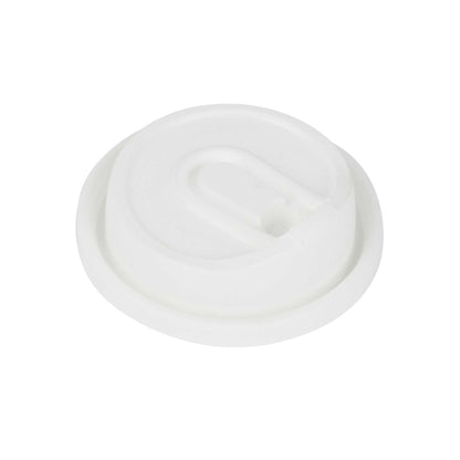 Restpresso White Plastic Coffee Cup Lid - with Detachable Plug, Fits 8, 12, 16 and 20 oz - 500 count box