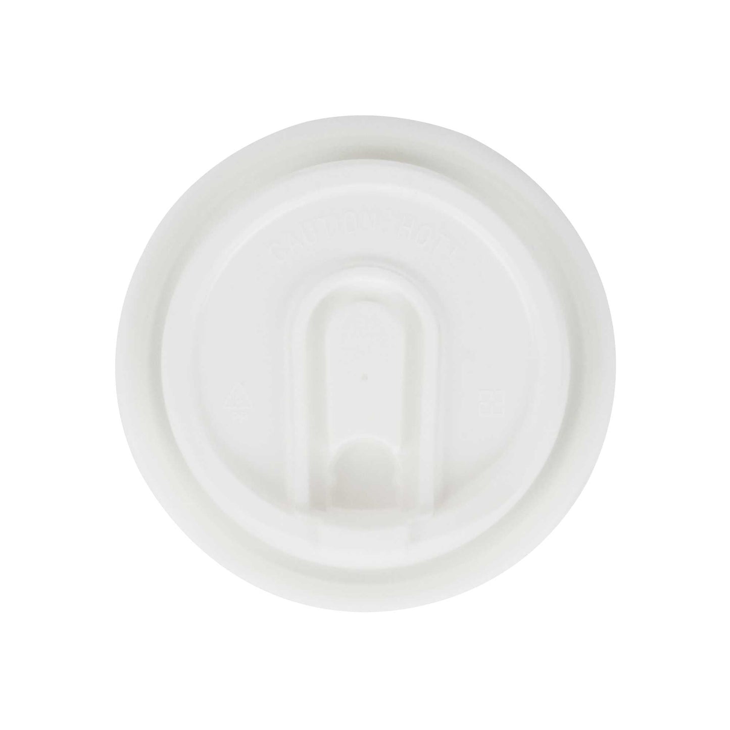 Restpresso White Plastic Coffee Cup Lid - with Detachable Plug, Fits 8, 12, 16 and 20 oz - 500 count box