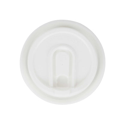 Restpresso White Plastic Coffee Cup Lid - with Detachable Plug, Fits 8, 12, 16 and 20 oz - 500 count box