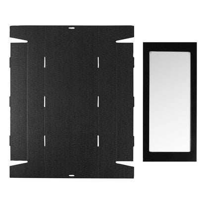 Cater Tek Rectangle Black Paper Catering Box - with Window Lid - 22 1/4" x 10" x 3 1/4" - 100 count box