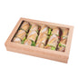 Cater Tek Rectangle Kraft Paper Catering Box - with Window Lid - 18" x 12 1/4" x 3 1/4" - 10 count box