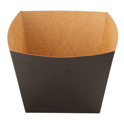 Bio Tek Square Black Paper Snack Box - 4 1/4" x 4 1/4" x 3 1/4" - 200 count box