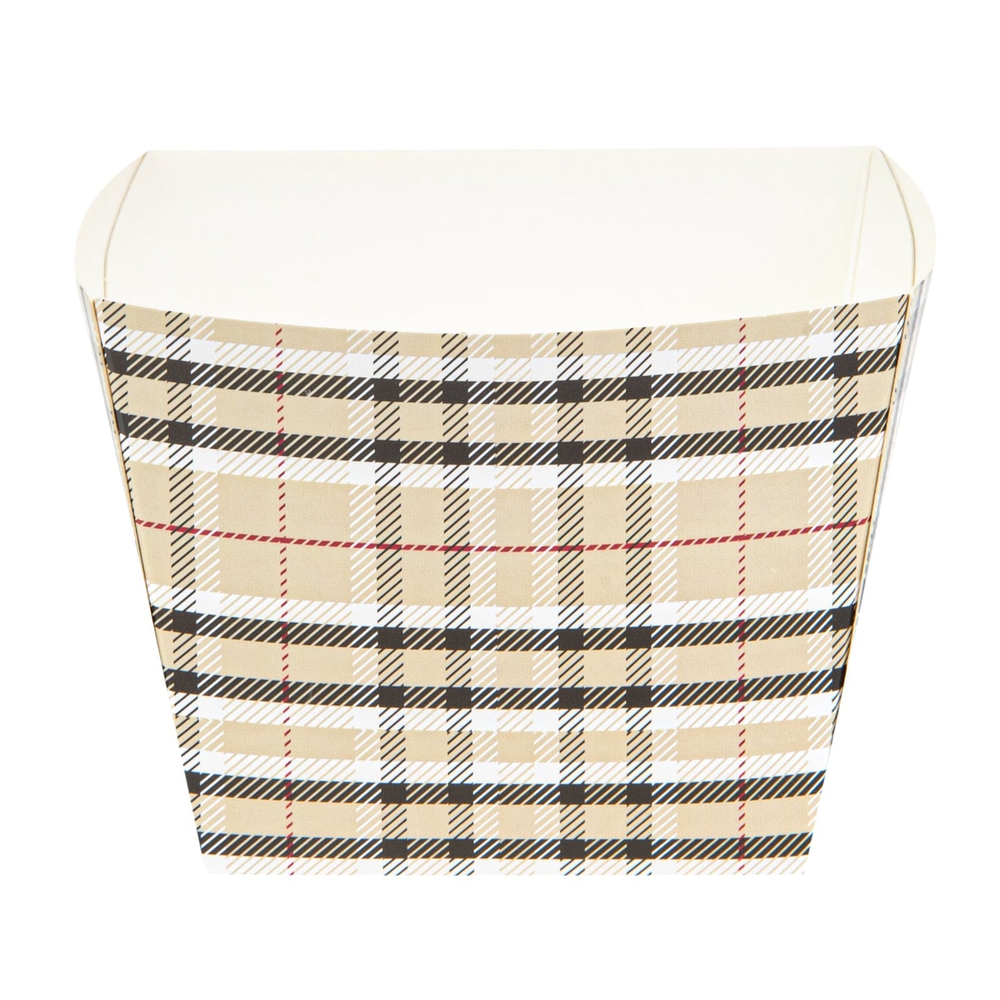 Bio Tek Square Plaid Paper Snack Box - 4 1/4" x 4 1/4" x 3 1/4" - 200 count box