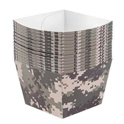 Bio Tek Square Camouflage Paper Snack Box - 4 1/4" x 4 1/4" x 3 1/4" - 200 count box