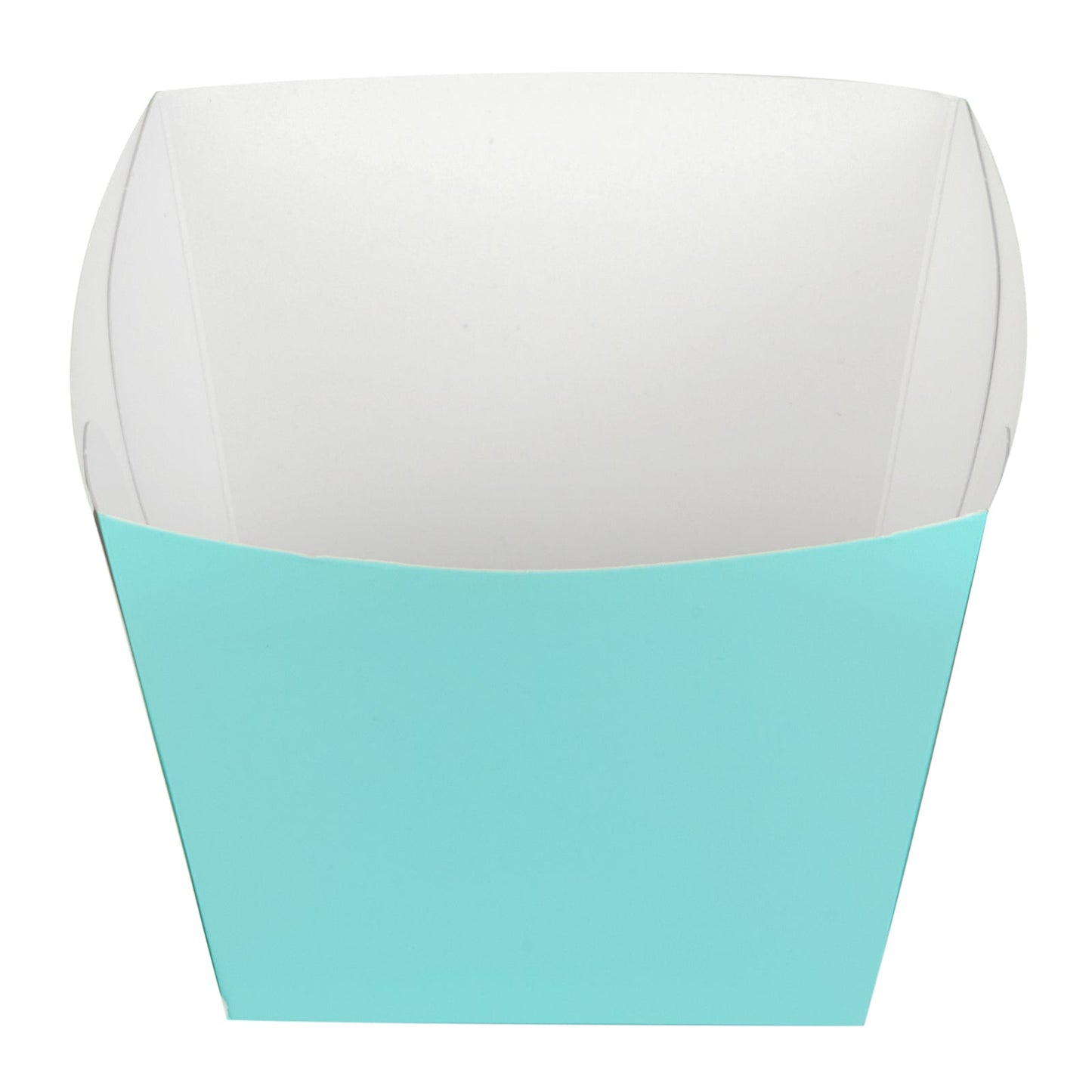 Bio Tek Square Turquoise Paper Snack Box - 4 1/4" x 4 1/4" x 3 1/4" - 200 count box