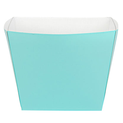 Bio Tek Square Turquoise Paper Snack Box - 4 1/4" x 4 1/4" x 3 1/4" - 200 count box
