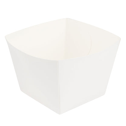Bio Tek Square White Paper Snack Box - 4 1/4" x 4 1/4" x 3 1/4" - 200 count box