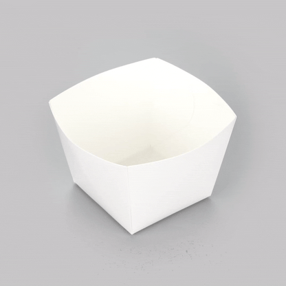 Bio Tek Square White Paper Snack Box - 4 1/4" x 4 1/4" x 3 1/4" - 200 count box