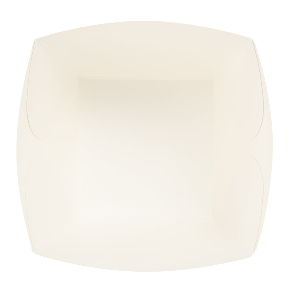Bio Tek Square White Paper Snack Box - 4 1/4" x 4 1/4" x 3 1/4" - 200 count box