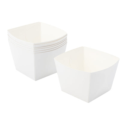 Bio Tek Square White Paper Snack Box - 4 1/4" x 4 1/4" x 3 1/4" - 200 count box