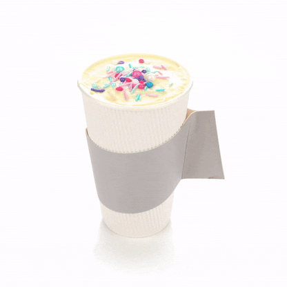 Restpresso Gray Paper Coffee Cup Sleeve - with Handle, Fits 12 / 16 / 20 oz Cups - 50 count box