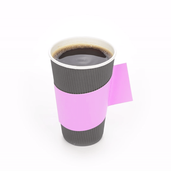 Restpresso Lavender Purple Paper Coffee Cup Sleeve - with Handle, Fits 12 / 16 / 20 oz Cups - 1000 count box