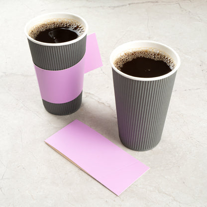 Restpresso Lavender Purple Paper Coffee Cup Sleeve - with Handle, Fits 12 / 16 / 20 oz Cups - 1000 count box
