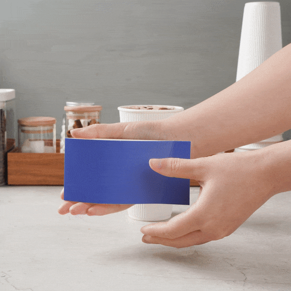 Restpresso Navy Blue Paper Coffee Cup Sleeve - with Handle, Fits 12 / 16 / 20 oz Cups - 50 count box