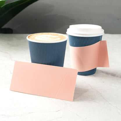 Restpresso Nude Paper Coffee Cup Sleeve - with Handle, Fits 12 / 16 / 20 oz Cups - 1000 count box