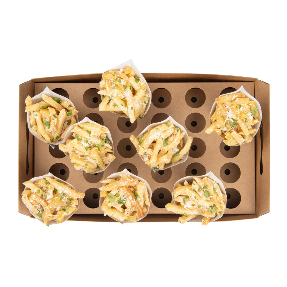 Cone Tek Kraft Paper Cone Holder - with Handles, 30 slots - 14 1/4" x 8 1/4" x 6" - 2 count box