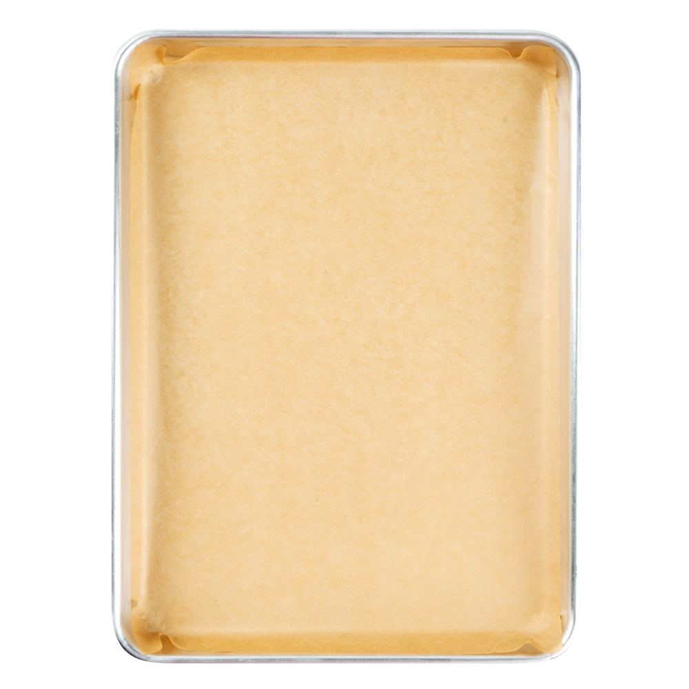 Pastry Tek Unbleached Parchment Paper Quarter Size Sheet Pan Liner - Silicone Coated - 9" x 13" - 200 count box