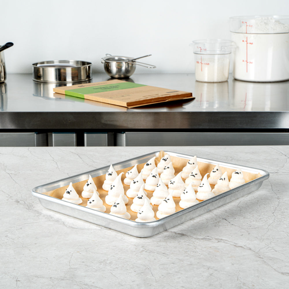 Pastry Tek Unbleached Parchment Paper Quarter Size Sheet Pan Liner - Silicone Coated - 9" x 13" - 200 count box