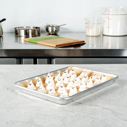Pastry Tek Unbleached Parchment Paper Quarter Size Sheet Pan Liner - Silicone Coated - 9" x 13" - 200 count box