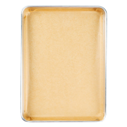 Pastry Tek Unbleached Parchment Paper Quarter Size Sheet Pan Liner - Silicone Coated - 9" x 13" - 1000 count box