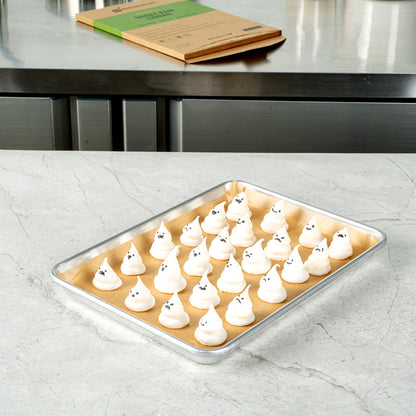 Pastry Tek Unbleached Parchment Paper Quarter Size Sheet Pan Liner - Silicone Coated - 9" x 13" - 1000 count box