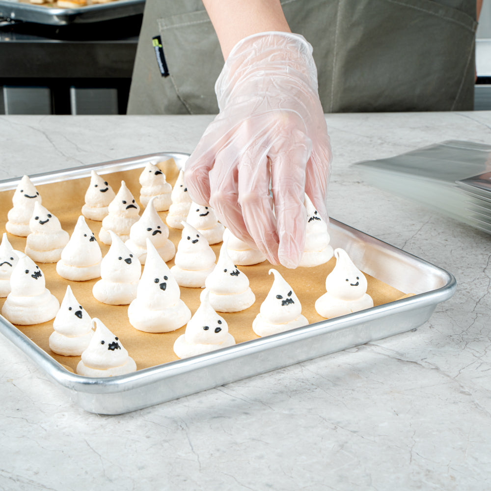 Pastry Tek Unbleached Parchment Paper Quarter Size Sheet Pan Liner - Silicone Coated - 9" x 13" - 1000 count box