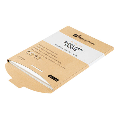 Pastry Tek White Parchment Paper Quarter Size Sheet Pan Liner - Silicone Coated - 9" x 13" - 200 count box