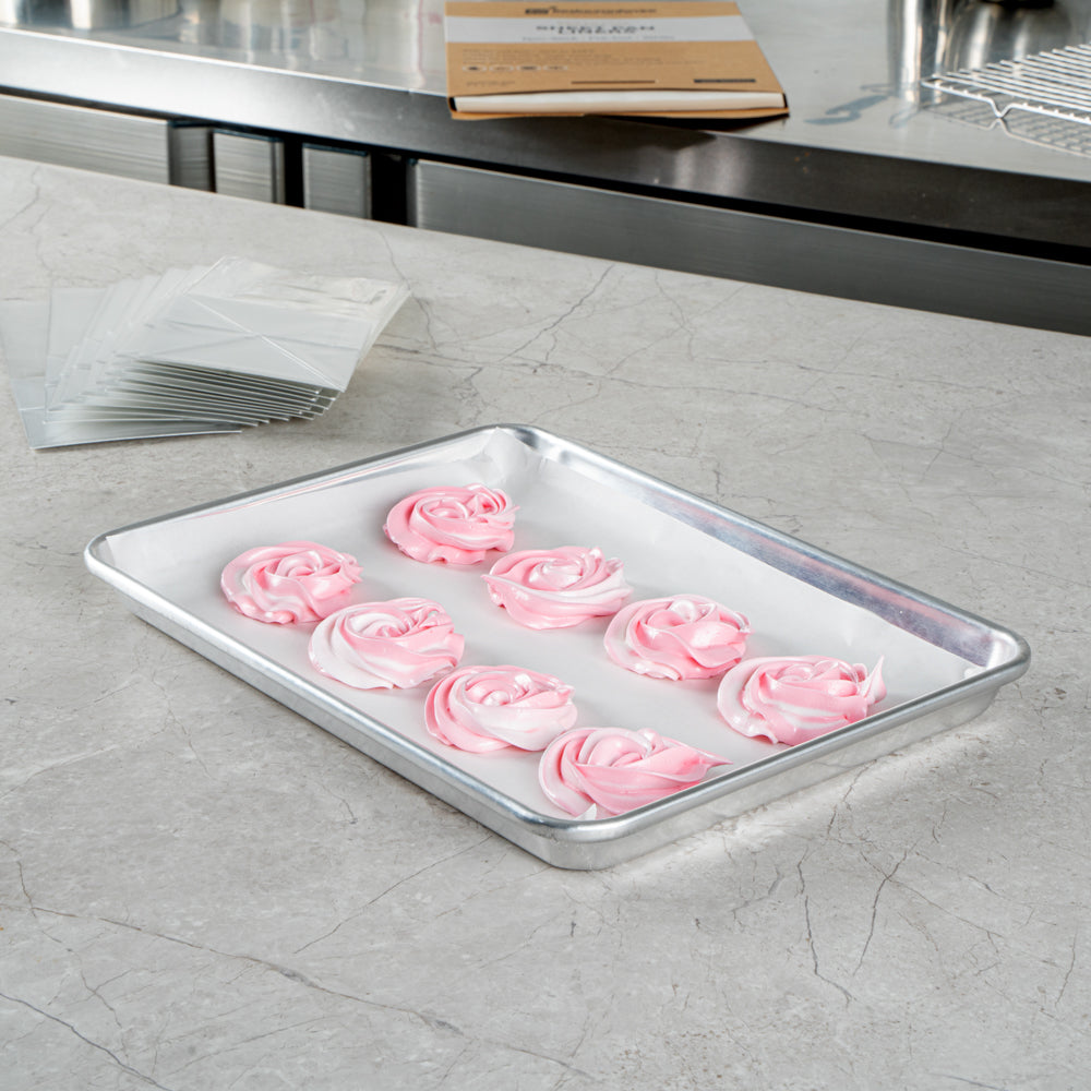Pastry Tek White Parchment Paper Quarter Size Sheet Pan Liner - Silicone Coated - 9" x 13" - 200 count box