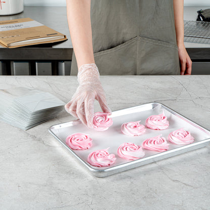 Pastry Tek White Parchment Paper Quarter Size Sheet Pan Liner - Silicone Coated - 9" x 13" - 1000 count box