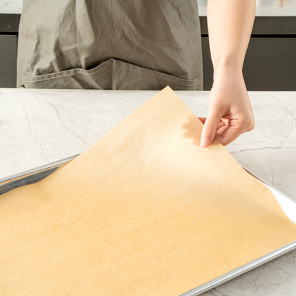 Pastry Tek Unbleached Parchment Paper Half Size Sheet Pan Liner - Silicone Coated - 12" x 16" - 1000 count box