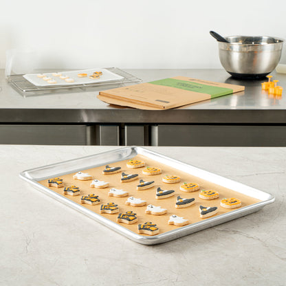 Pastry Tek Unbleached Parchment Paper Half Size Sheet Pan Liner - Silicone Coated - 12" x 16" - 1000 count box