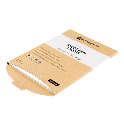 Pastry Tek White Parchment Paper Half Size Sheet Pan Liner - Silicone Coated - 12" x 16" - 1000 count box