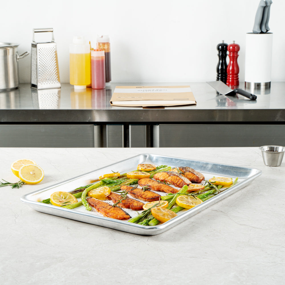 Pastry Tek White Parchment Paper Half Size Sheet Pan Liner - Silicone Coated - 12" x 16" - 1000 count box