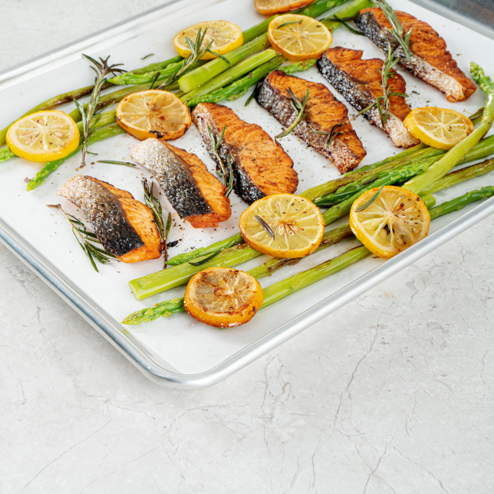 Pastry Tek White Parchment Paper Half Size Sheet Pan Liner - Silicone Coated - 12" x 16" - 1000 count box
