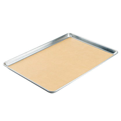Pastry Tek Unbleached Parchment Paper Full Size Sheet Pan Liner - Silicone Coated, Compostable - 16" x 24" - 200 count box