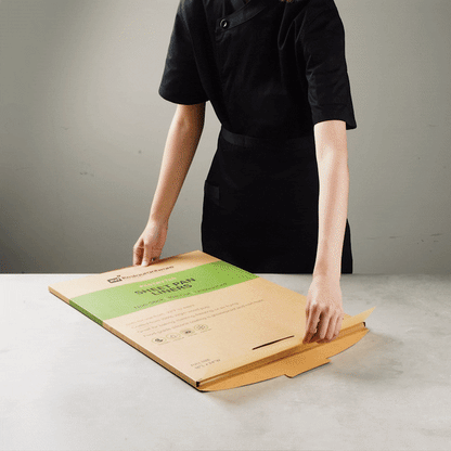 Pastry Tek Unbleached Parchment Paper Full Size Sheet Pan Liner - Silicone Coated, Compostable - 16" x 24" - 1000 count box