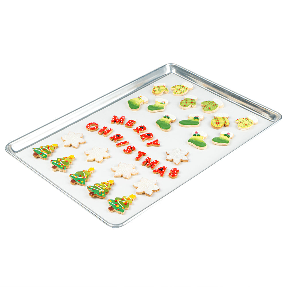 Pastry Tek White Parchment Paper Full Size Sheet Pan Liner - Silicone Coated, Compostable - 16" x 24" - 1000 count box