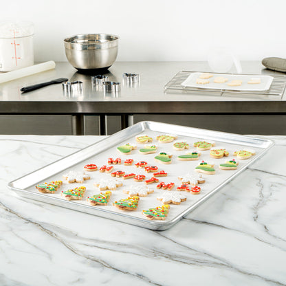 Pastry Tek White Parchment Paper Full Size Sheet Pan Liner - Silicone Coated, Compostable - 16" x 24" - 1000 count box