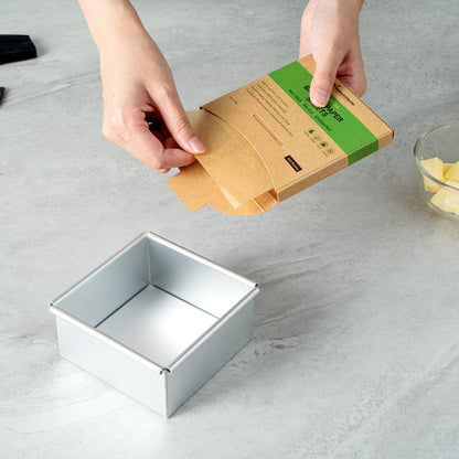 Pastry Tek Unbleached Parchment Paper Baking Sheet - Precut, Silicone Coated - 4" x 4" - 1000 count box