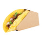 Bio Tek Kraft Paper Small Taco Holder - Greaseproof - 4" x 1 1/4" x 2 1/4" - 200 count box