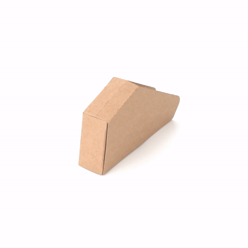 Bio Tek Kraft Paper Small Taco Holder - Greaseproof - 4" x 1 1/4" x 2 1/4" - 200 count box