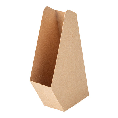 Bio Tek Kraft Paper Small Taco Holder - Greaseproof - 4" x 1 1/4" x 2 1/4" - 200 count box