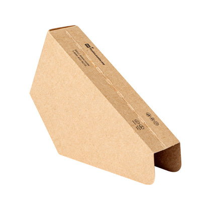 Bio Tek Kraft Paper Small Taco Holder - Greaseproof - 4" x 1 1/4" x 2 1/4" - 200 count box