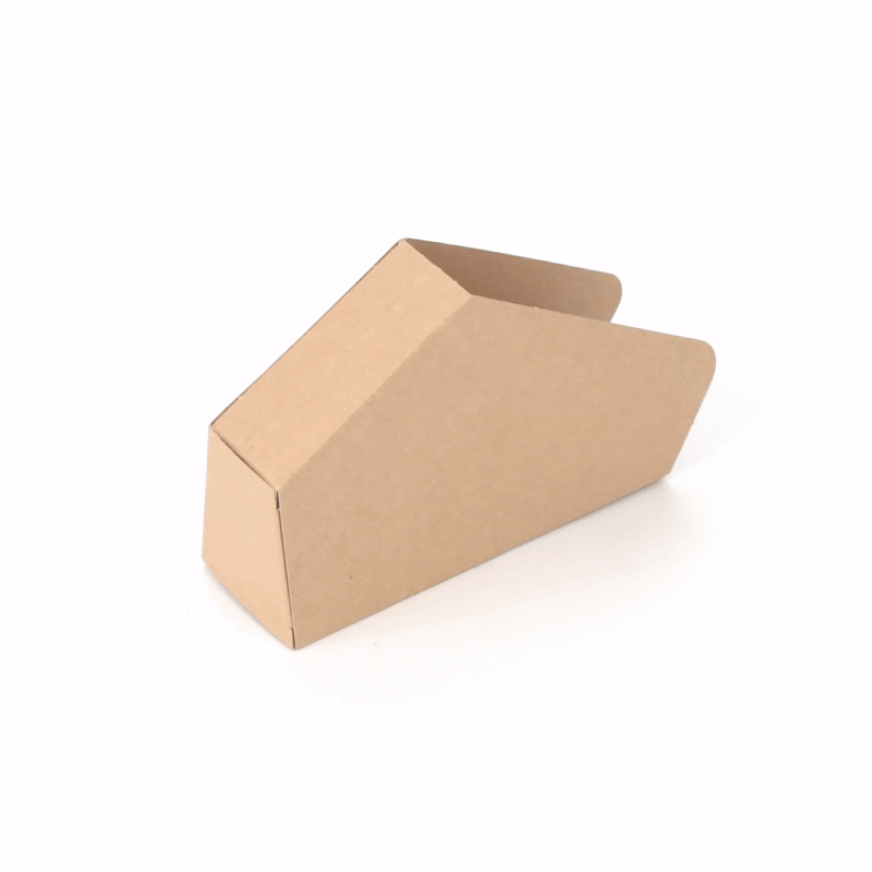 Bio Tek Kraft Paper Large Taco Holder - Greaseproof - 6 1/4" x 2" x 3 3/4" - 200 count box