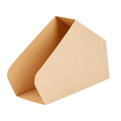 Bio Tek Kraft Paper Large Taco Holder - Greaseproof - 6 1/4" x 2" x 3 3/4" - 200 count box