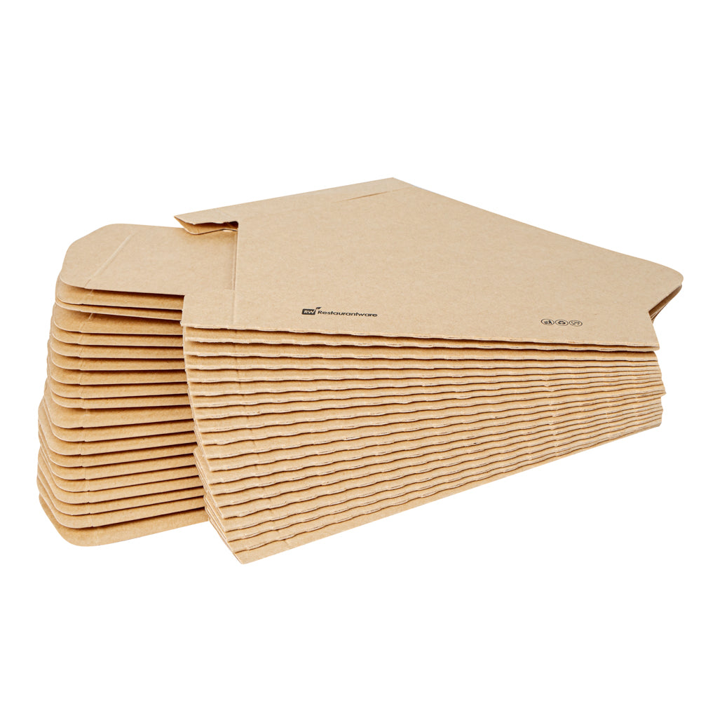 Bio Tek Kraft Paper Large Taco Holder - Greaseproof - 6 1/4" x 2" x 3 3/4" - 200 count box