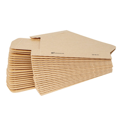 Bio Tek Kraft Paper Large Taco Holder - Greaseproof - 6 1/4" x 2" x 3 3/4" - 200 count box