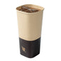 Hip 2 Be Square 22 oz Kraft and Brown Paper Hot / Cold Drinking Cup - Single Wall - 3 1/4" x 3 1/4" x 6 3/4" - 25 count box