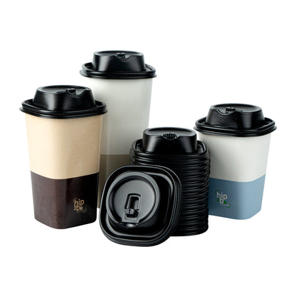 Hip 2 Be Square Black Plastic Sippy Cup Lid - Fits 12, 16 and 22 oz - 25 count box