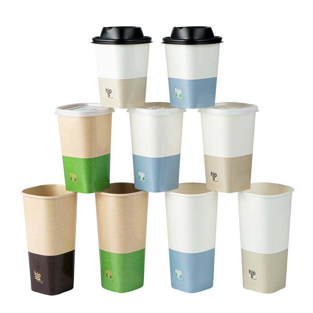 Hip 2 Be Square Black Plastic Sippy Cup Lid - Fits 12, 16 and 22 oz - 25 count box